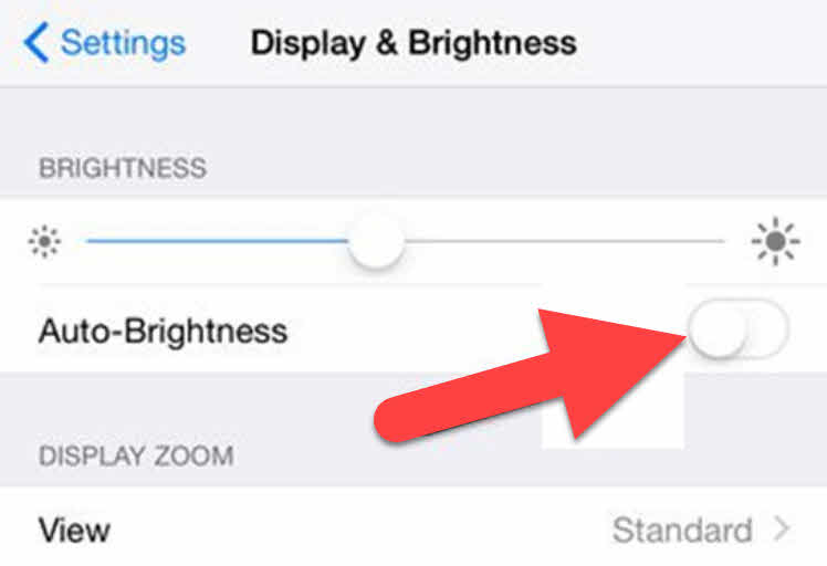 Auto brightness iPhone
