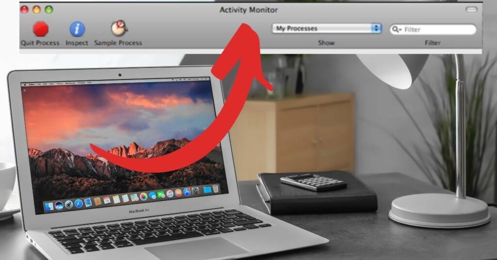 How to bring up a task manager on MacBook?