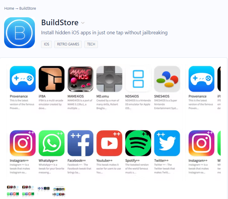 BuildStore: App Store for iOS