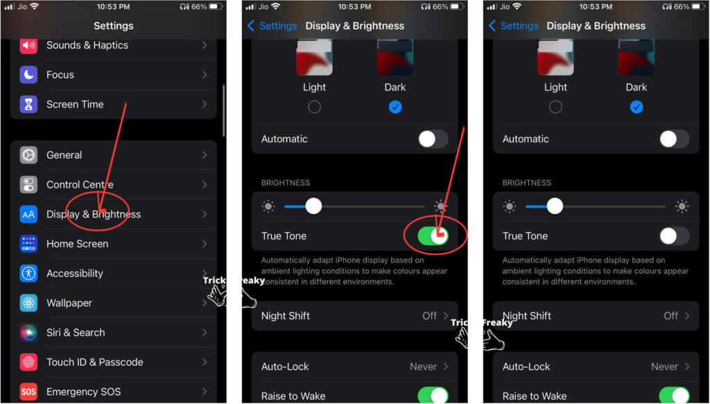 Slower method  to stop iPhone from dimming