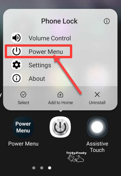 How to turn off android phone without power button using power menu