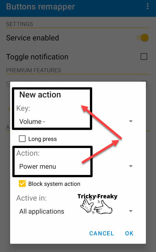 Power menu option