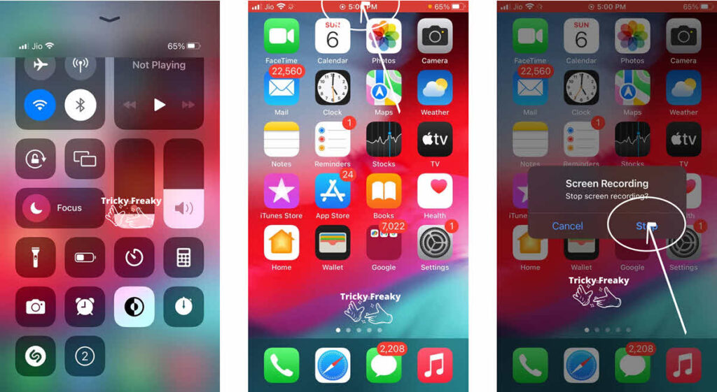 How to add screen record on iPhone