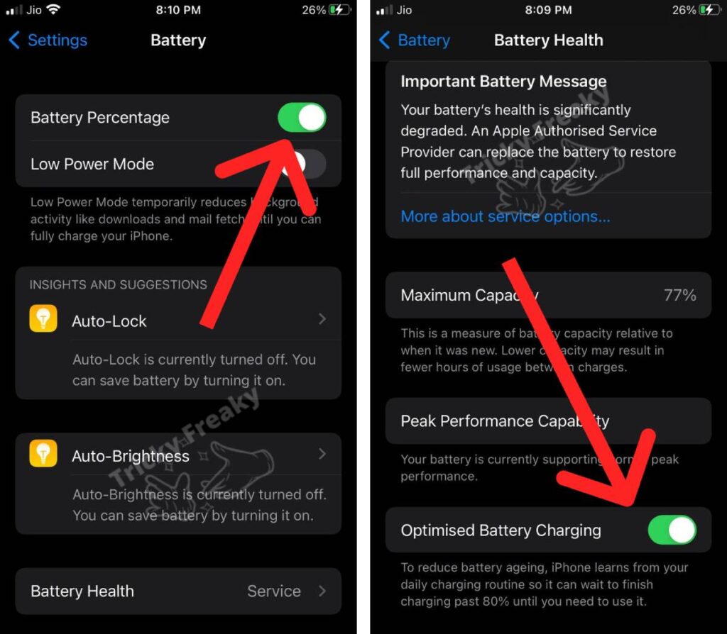 What to do when your iPhone is in Service mode or iPhone battery health 85% or below.