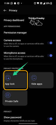 app-lock-option, Passwords on my phone