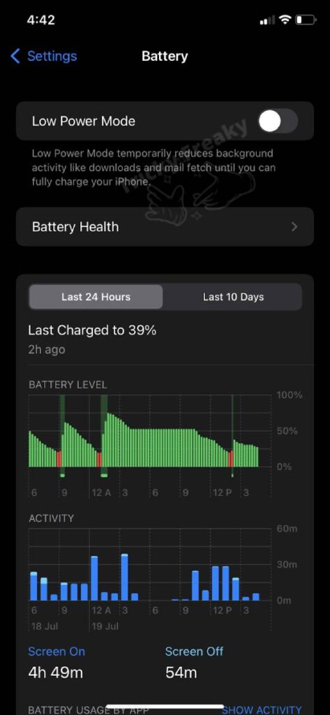 battery performance stats