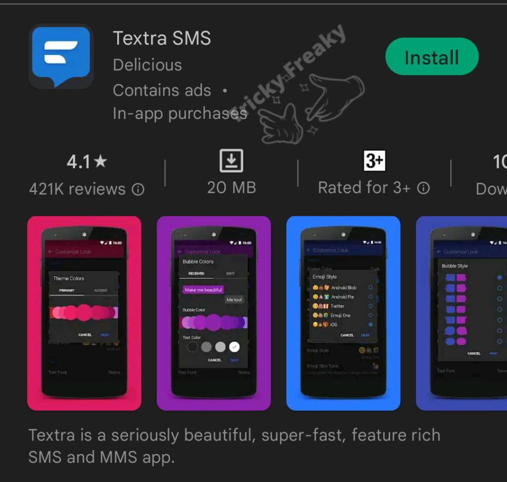 Textra SMS playstore