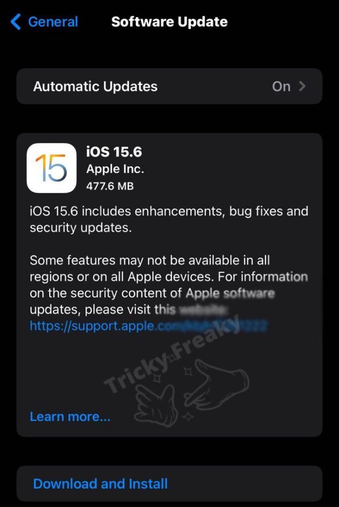 iOS automatic update