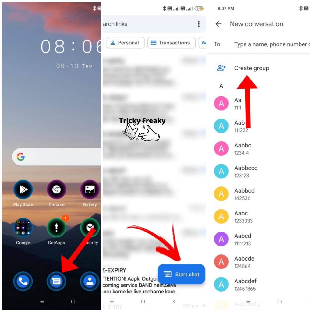 How to create a group and send group text on Xiaomi phones 