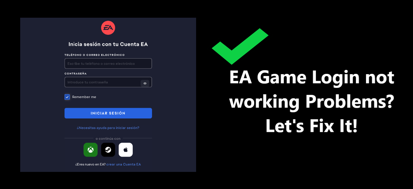 EA Game login not working