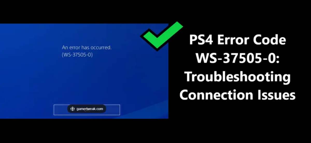 PS4 Error Code WS-37505-0