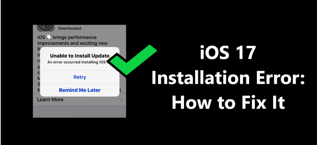 iOS 17 Installation Error