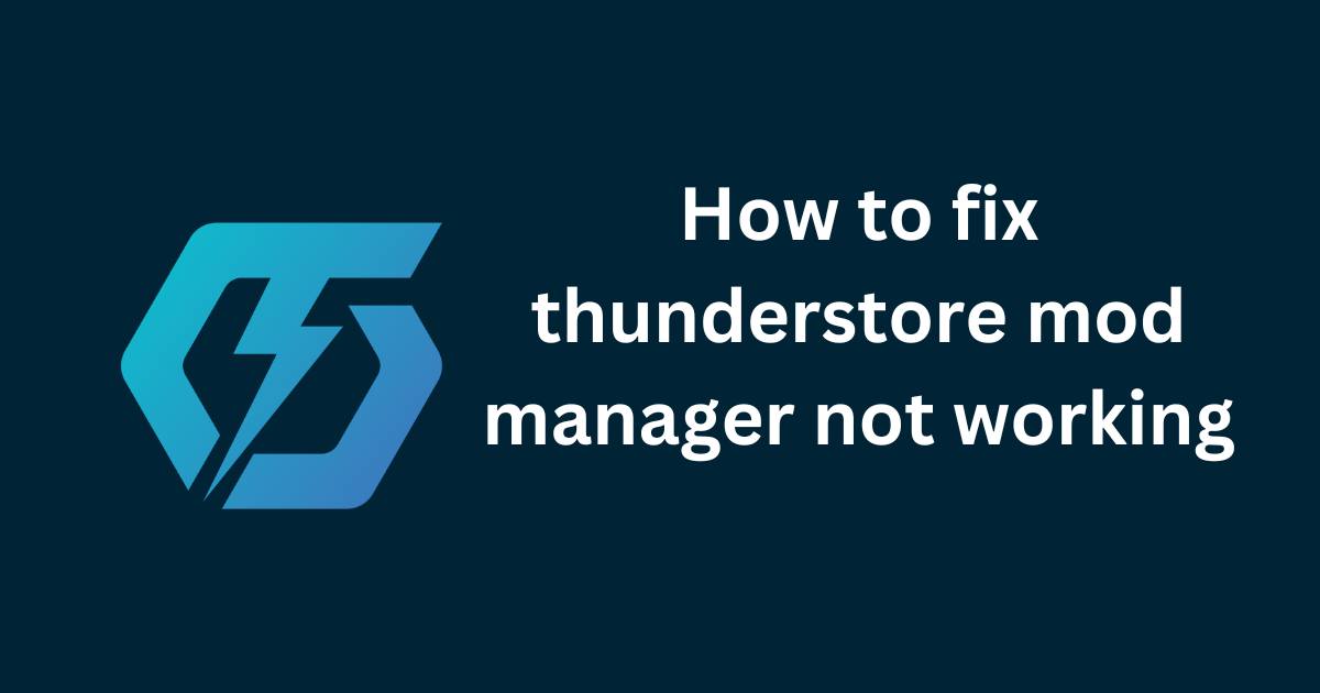 How to fix thunderstore mod manager not working